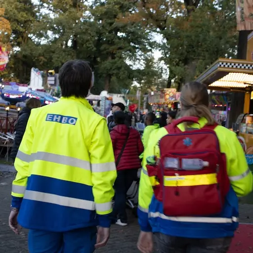 EHBO'ers op de Kermis in het Volspark